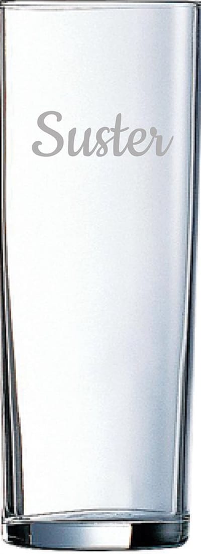Gegraveerde longdrinkglas 31cl Suster