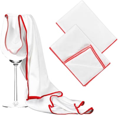 Set van 2 grote microvezeldoeken voor het polijsten van glas, 60 x 45 cm, pluisvrij en streeploos, perfect voor wijnglazen, brillen, sieraden en hoogglans oppervlakken