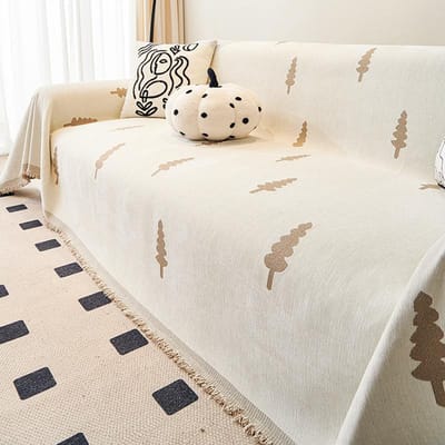 Nordic Style Geluksboom Sofa Handdoek Chenille Anti-kattenkras Vierseizoenen Sofa Hoes Universele Hoes Anti-slip Hoes Doek 180*150cm