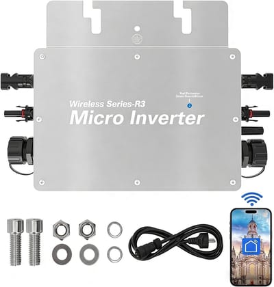 Micro Omvormer - Zonnepaneel Converter - Energie Opwekking - MPPT Technologie - 600W 230V - Zilver