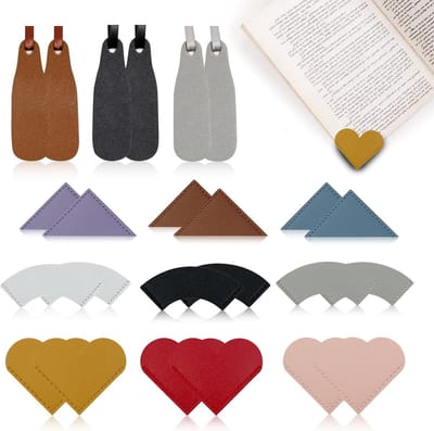 Hartvormige Hoekboekmerken - 24 Stuks Schattige Pagina Markers voor Boekenliefhebbers, Perfecte Boekenaccessoires voor Mannen en Vrouwen