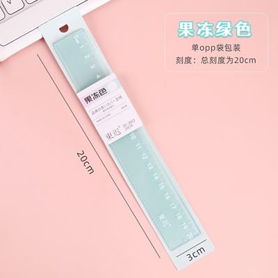 Creatieve Gelei-Gekleurde Liniaal, Een Stijlvol Meetinstrument van 7,87 inch voor Studenten, Perfect voor Studeren, Kantoorwerk en Tekenen