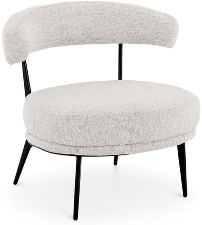 Loungestoel MANAO met stoffen bekleding – beige