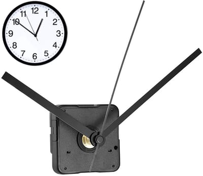 Quartz uurwerk - High Torque - Voor DIY Wandklok Reparatie Kit - Uurwerk Met Uurwijzer Vervangend Uurwerk - Quartz Klok Mechanisme Vervangingsset - Geschikt voor wijzerplaten met een dikte van 7-9 mm - Zwart