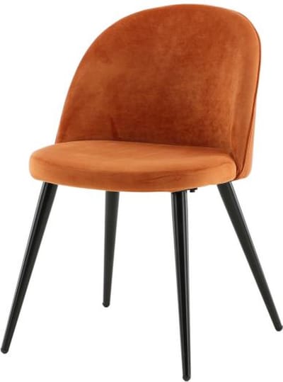 Svea - Zako eetkamerstoel - velvet - oranje