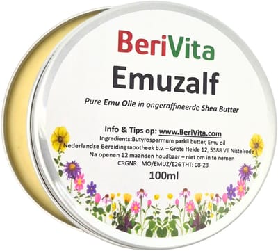 Emuzalf 100ml - Emu Olie met Shea Butter - Emoe Olie Zalf - Blik