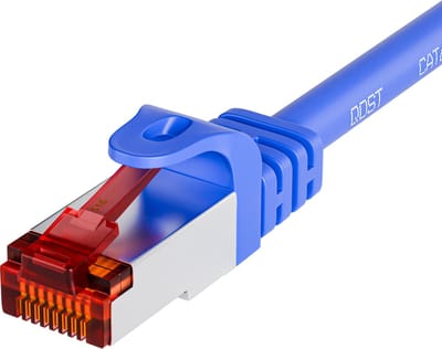 Qost - CAT6 internetkabel - 100% koper / SFTP - 10 Gbps / 250 MHz - RJ45 Connectoren - Patchkabel / Netwerkkabel - 3 meter - Blauw