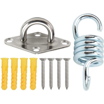 Kit de Suspension Plafond en Acier Inoxydable Capacité 551lb Crochet de Suspension pour Hamac de Yoga Balançoires gray