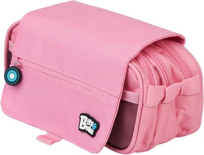 Potlood Etui - Schrijfgerei Tas - School Organisatie - Drievoudige Compartimenten - 23 cm - Violet
