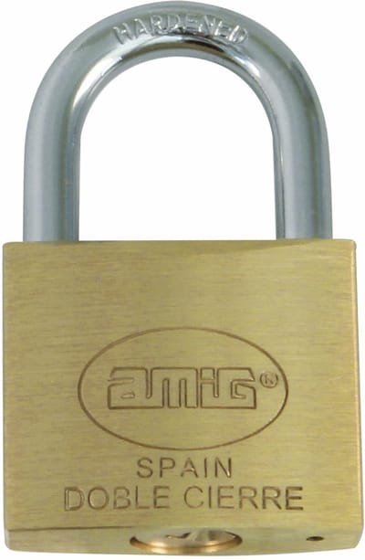 Amig Hangslot met 2 sleutels - set van 3 - 15 mm - messing