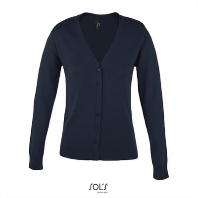 SOL'S Women´s Golden V-Neck Knitted Cardigan L419 - Navy - L