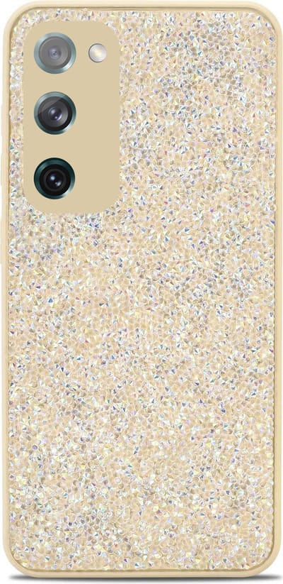 Casemania Hoesje Geschikt voor Samsung Galaxy S20 FE - Goud - Diamant Glitter Back Cover