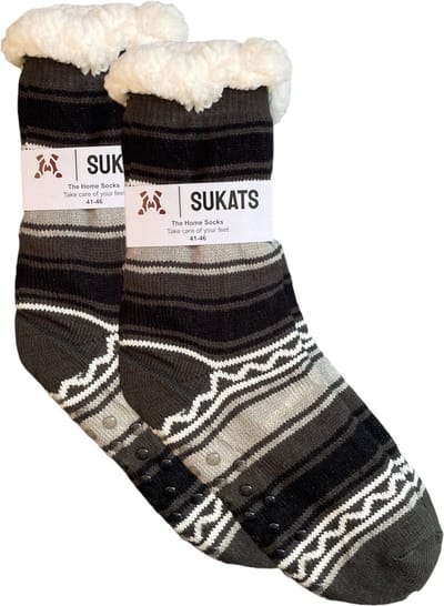 Sukats® Huissokken - Homesocks - Maat 41-46 - Antislip Sokken - Fluffy Sokken - Huissokken Heren - Slofsokken - Variant 104 - Meerdere Maten en Varianten - Verwarmde Sokken