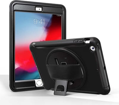 DrPhone IM1 - 360° Beschermende Cover + Volledige Valbestendige Case - Geschikt voor iPad 10.2 2019/2020 - Zwart