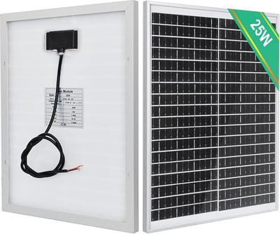 25W 12V Zonnepaneel - Waterdicht en Ideaal voor Off-Grid Oplossingen