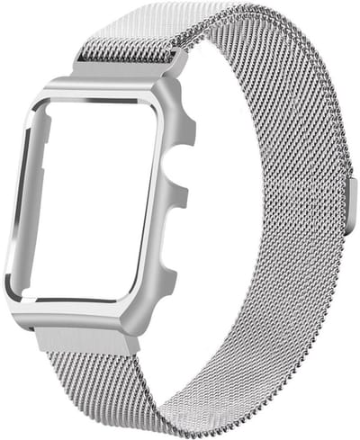 Merkloos Milanees bandje - bandje geschikt voor Apple Watch Series 1/2/3/4 (38&40mm) - Zilver