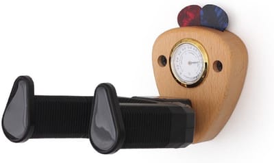 Draaibare Houten Gitaarwandhouder met Hygrometer voor Gitaar, Bas of Ukelele