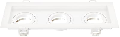 Ledvion – LED Inbouwspot Triple Rechthoek 270x100mm – Wit – Dimbaar – Kantelbaar – GU10 – IP20