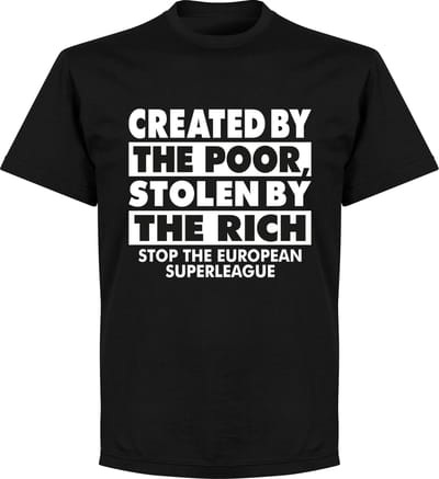 Super League Protest T-Shirt - Zwart - XS