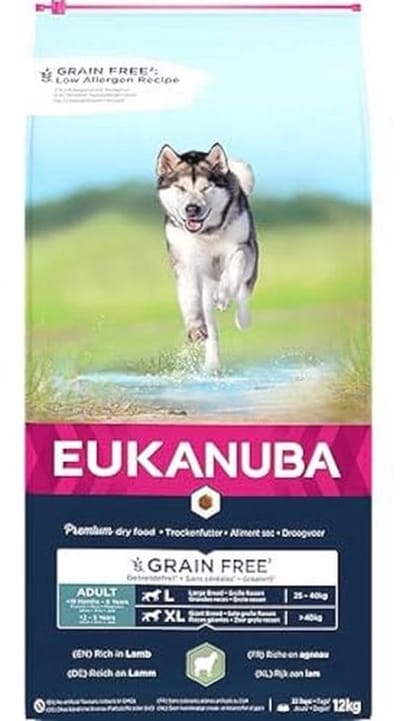 Graanvrije premium hondenvoeding met lamsvlees voor grote en extra grote rassen - droogvoer voor volwassen honden, 12kg