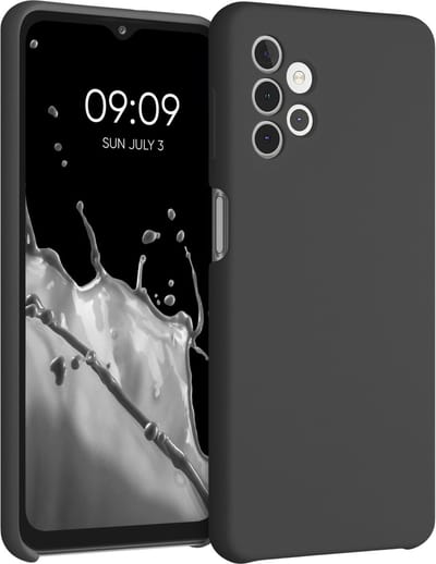 kwmobile telefoonhoesje geschikt voor Samsung Galaxy A32 5G - Hoesje met siliconen coating - Smartphone case in mat zwart