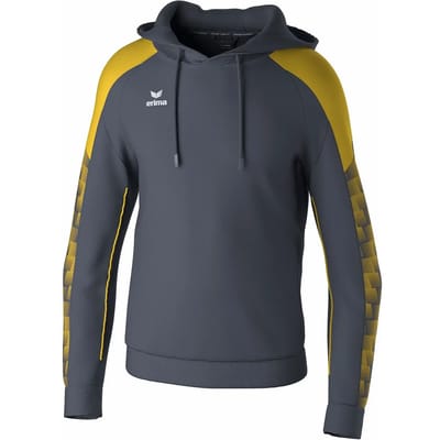 Erima Evo Star Sweatshirt Met Capuchon Heren - Grijs / Geel | Maat: XXL