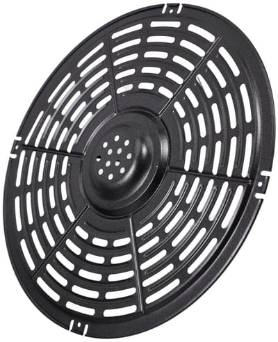 Dailygoods- Reserveschaal Antiaanbaklaag - Vervangend Friteuse Dienblad - Rond 22 cm - Koolstofstaal - Vaatwasmachinebestendig - Multifunctioneel Gebruik - Friteuseaccessoire