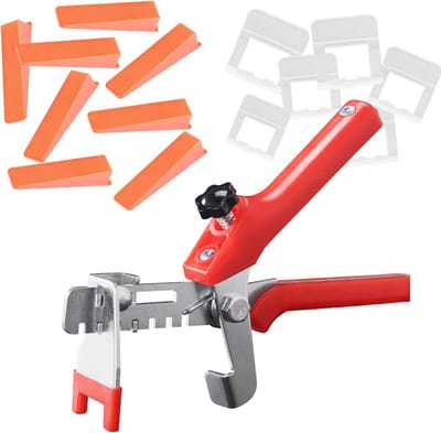Nivelleersysteem voor tegels met tang en clips, herbruikbaar, voor het leggen van tegels (3-12 mm)