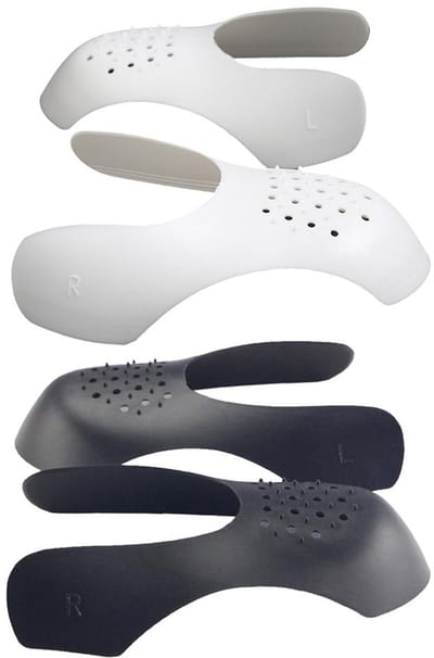 Crease protector - Sneakers beschermen - Anti crease - Maat 40-46 - Schoenneus beschermen - Gympen mooi houden - Tegen vouwen/kreuken -Schoenneus spanners - Sneaker shields - 1 paar - Wit - L - Jonyx