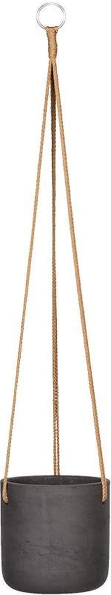 Pottery Pots Bloempot-Hangpot Charlie M Grijs-Zwart D 15 cm H 14.5 cm (om op te hangen)