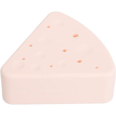 Driehoek Poederdons Etui Stofdicht Silicone Beauty Make-up Spons Houder Reisetui Roze white