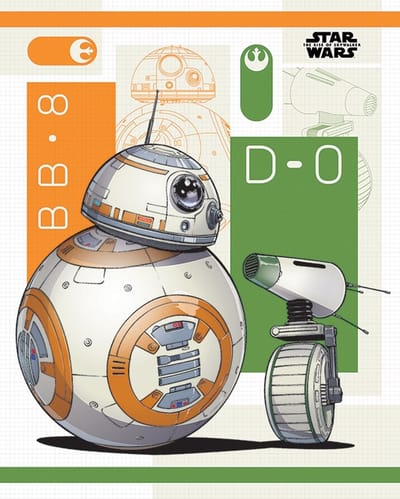 Star Wars: The Rise of Skywalker BB8 and D-O Mini Poster
