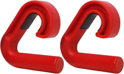 Optrek handgrepen - Fitness grips - Kracht training - Ergonomisch ontwerp - 370 gram - Rood