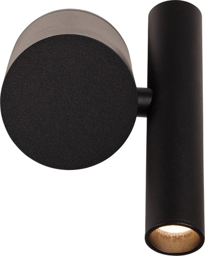 Atmooz Dune muurlamp zwart – LED wandlamp – geïntegreerde LED – dimbaar – moderne metalen wandlamp – compact 6×10×H12 cm – sfeervolle muurlamp – warm licht – ideaal voor woonkamer, trap, hal of slaapkamer