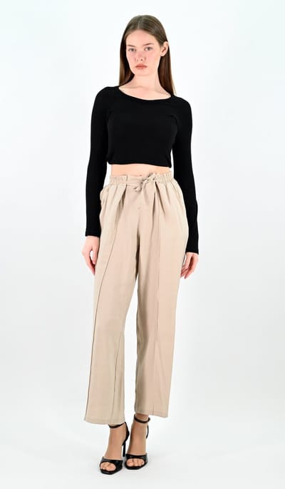 YesMooi - Wide Leg Culotte Broek - Beige - XL (42) - Pantalon Dames Luchtige Broek