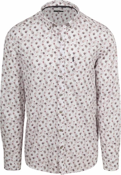 State Of Art Overhemd Print Grijs - Maat XL - Heren - Overhemden Casual