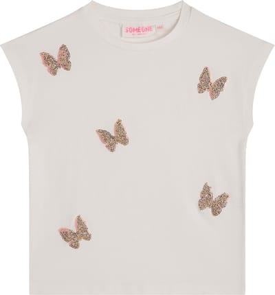 Someone ADEL-SG-02-F Meisjes T-shirt - ECRU