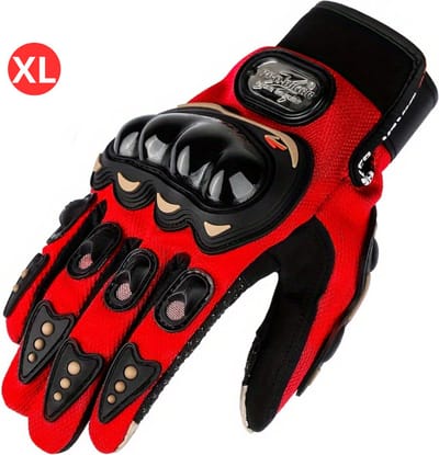 Bovista Motor Handschoenen - Handmoffen Brommer - Handmof - Fiets - Scooter - Rood - Maat XL