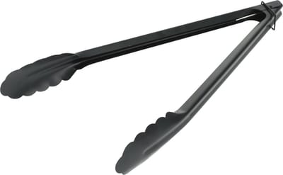 Excellent Houseware Kook/keuken gerei - vleestang/keukentang - zwart - RVS - 34 cm