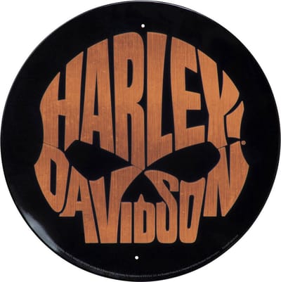 Harley-Davidson Copper Skull Metalen Bord