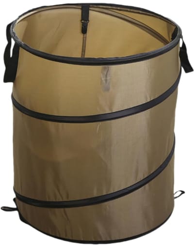 Opvouwbare vuilnisbak/opvouwbare vuilnisbak, draagbare vuilnisbak, pop-up vuilnisbak, opvouwbare vuilnisbak voor kamperen, kleding- en speelgoedrecyclingbak (bruin)