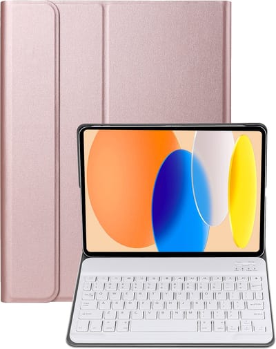 Hoesje - Geschikt voor Apple iPad A16/A18 (2025/2026) - 11 inch (11e & 12e generatie) - Keyboard Book Cover - Toetsenbord Case - Hoes - Rosé goud