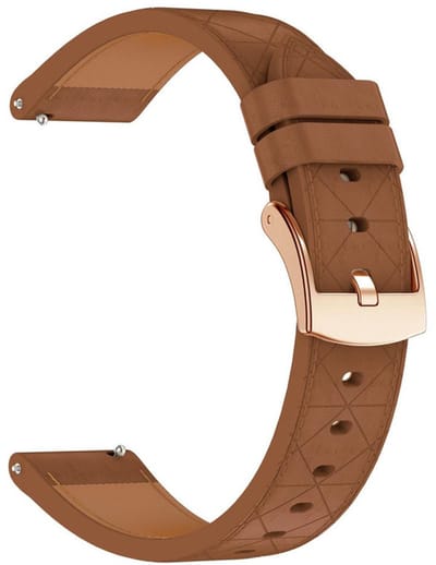 Leren bandje - geschikt voor Garmin Venu 2s / 3s / 4 (41mm) / Vivoactive 4s / Forerunner 255s / 265s - Huawei Watch GT 5 Pro - 42mm / GT 6 / GT 5 / GT 4 - 41mm - leer - bruin