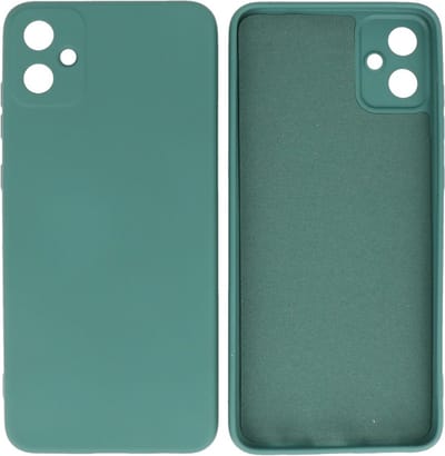 Fashion Backcover Telefoonhoesje - Color Hoesje - Geschikt voor de Samsung Galaxy A05 - Donker Groen