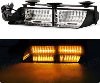 TLVX Auto Zwaailicht Oranje Universeel / Stroboscoop / Raamflitser / Strobe Light / Flitser / Wegwerkzaamheden / Zuignappen / 12 volt sigarettenaansteker plug and play / Schakelaar / Flits instelbaar / Set compleet