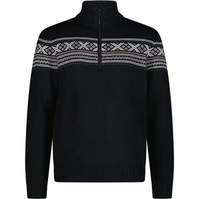Trui met rits col CMP Wooltech