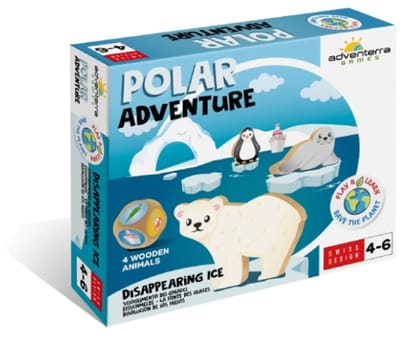 Adventerra Games bordspel Polar Adventure - educatief kinderspel klimaat.