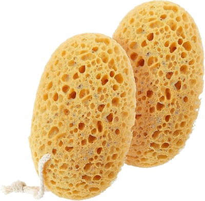 Set van 2 Grote Bad Sponsen - Honingraat Structuur, Zachte Exfoliërende Douche Spons voor Diepe Reiniging en Verzorging van Huid voor Mannen en Vrouwen