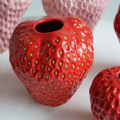 Vaas Keramische Vaas Bloem (M rood)