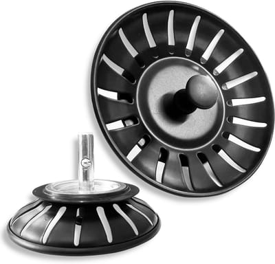 RVS Afvoerzeef Set van 2, Ideaal voor Keuken en Badkamer, Vangt Haar en Voedselresten, Ø 78mm